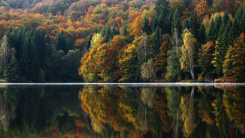 Осень в отражении озера