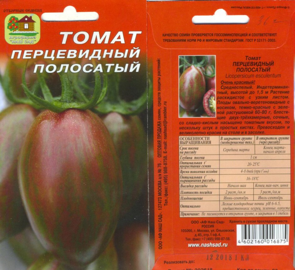 Семена томат Перцевидный Аэлита