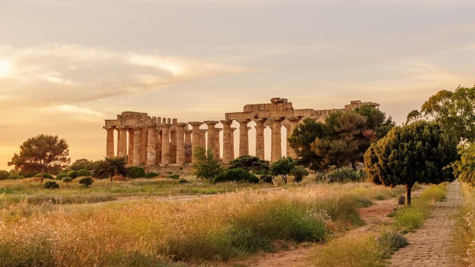 Руины древней Греции пейзажи