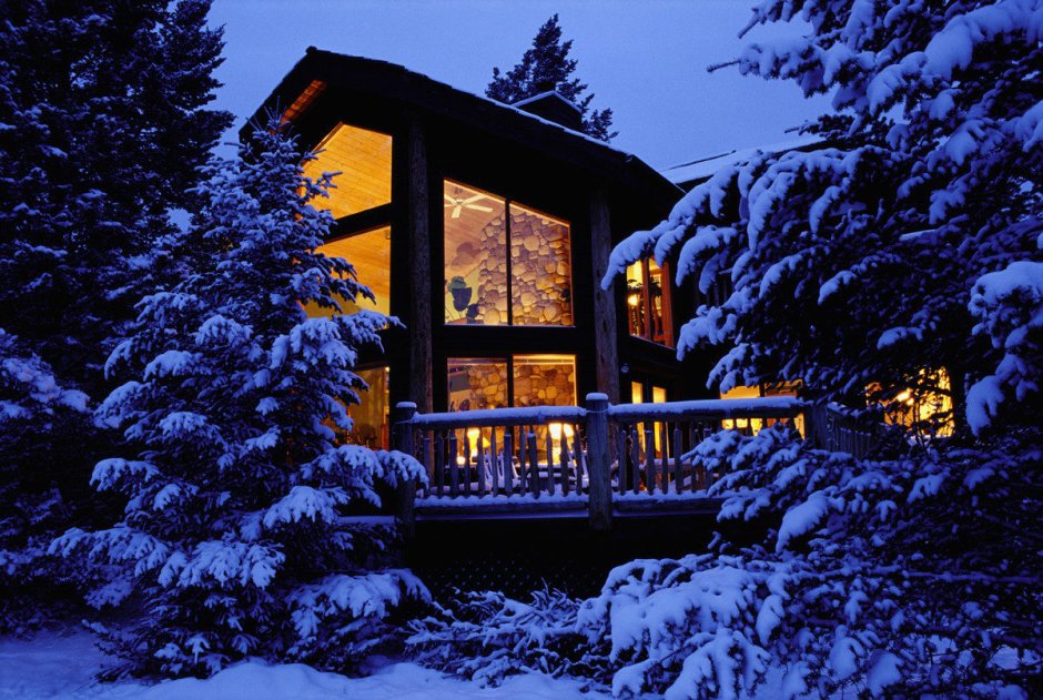 Дом зима